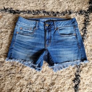 American Eagle denim midi shorts